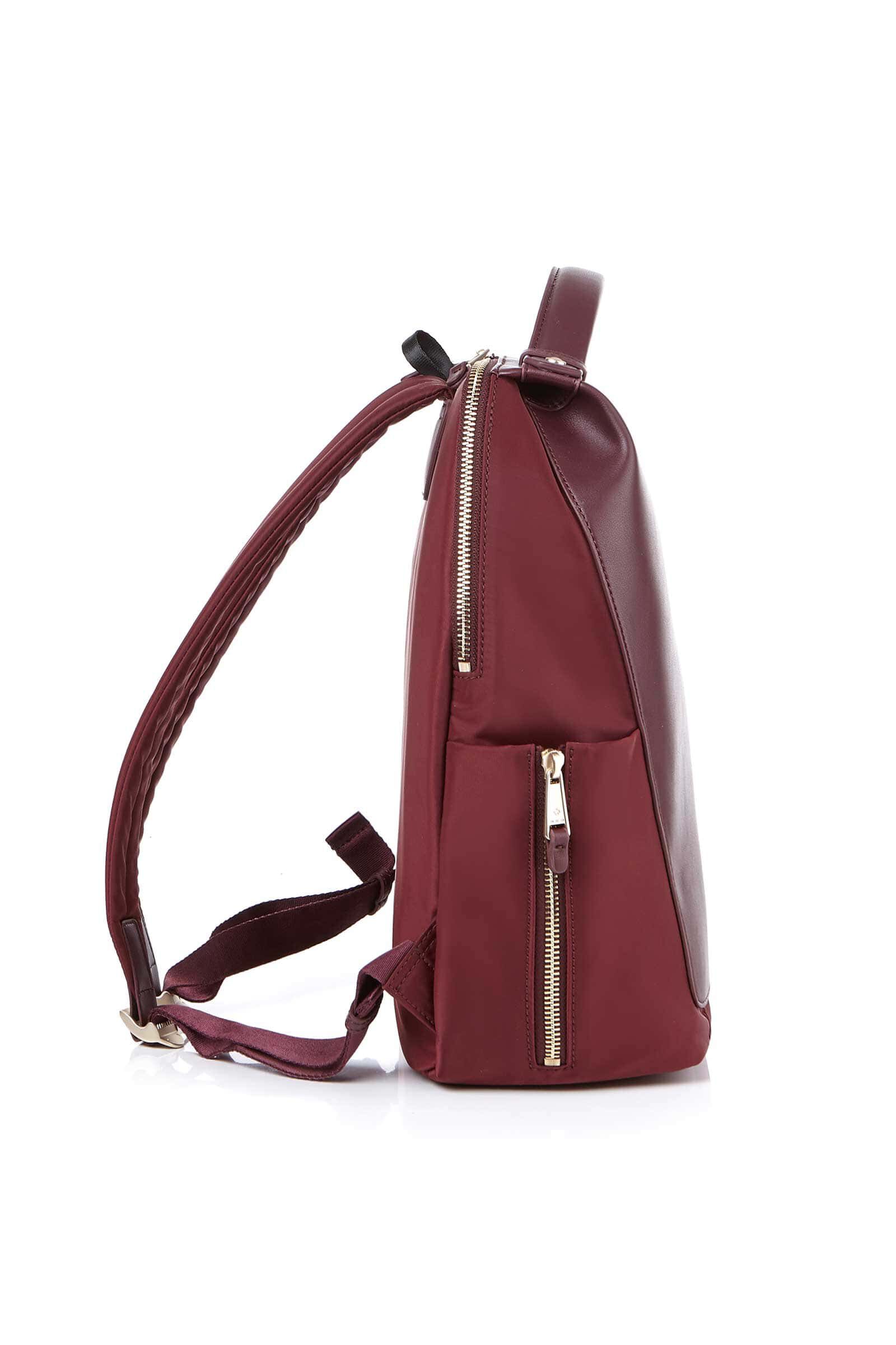 Samsonite red leather backpack top