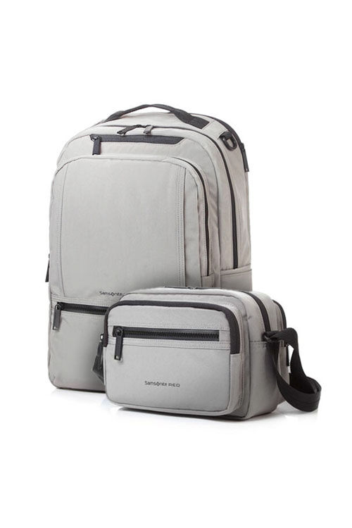 Backpack Grey + Mini Cross Grey