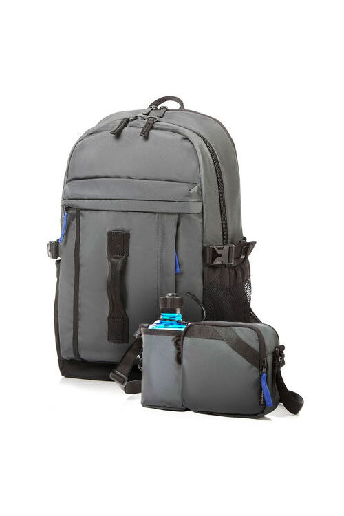 Backpack Grey + Mini Crossbag Grey